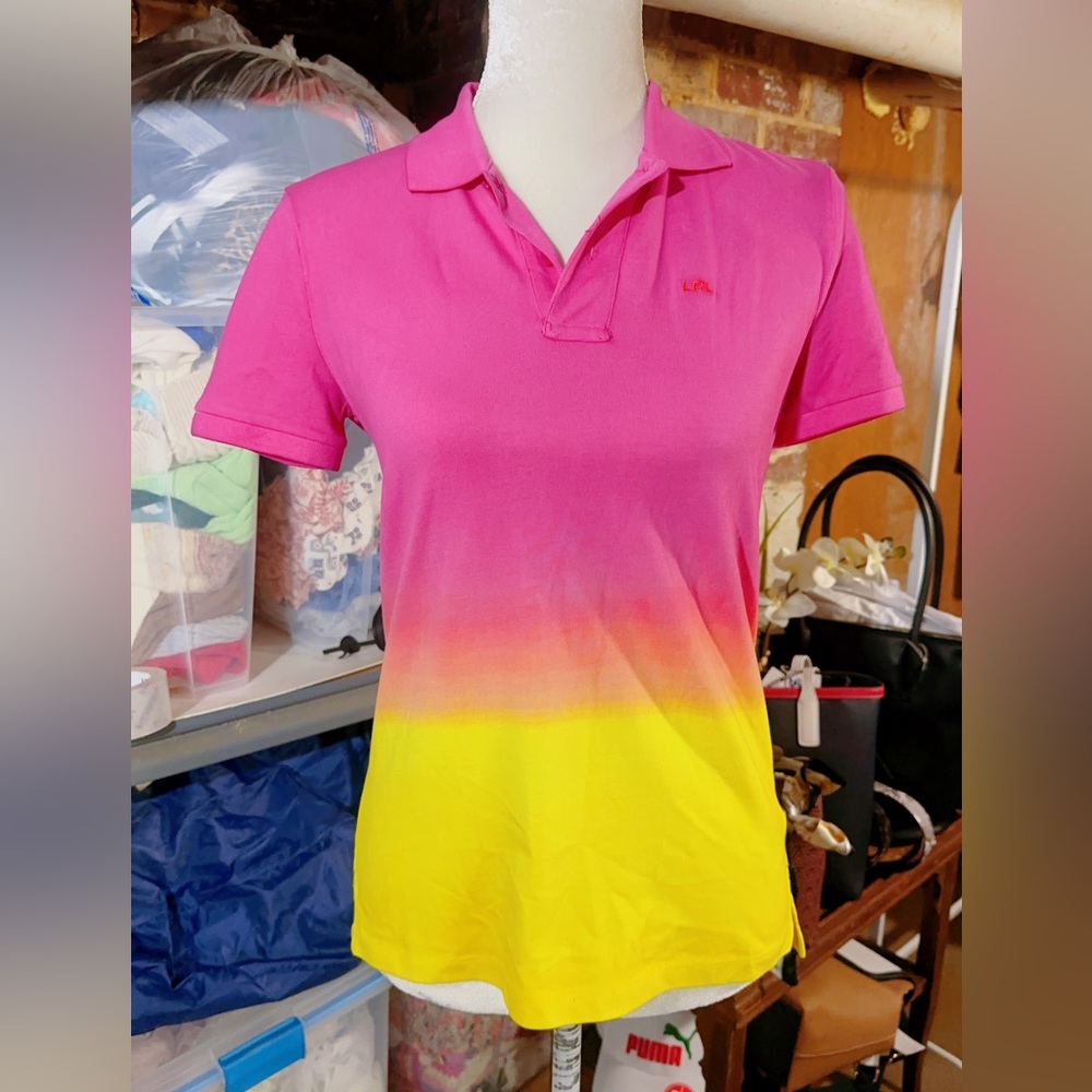 $90NWT Lauren Ralph Lauren top shirt TRANSITION 22
Pink orange yellow Sz XS
